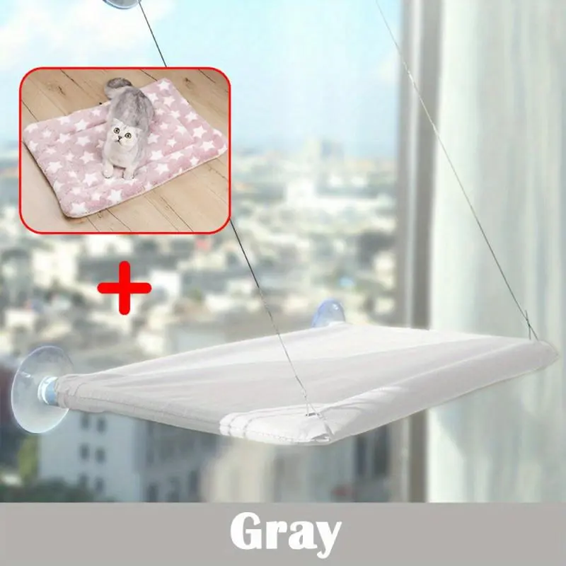 Cat Window Hammock Bed, Cat Window Perch, Cozy Cloud-Like Perch for Feline Naptime, Space-saving Solution for Cat Lovers 6