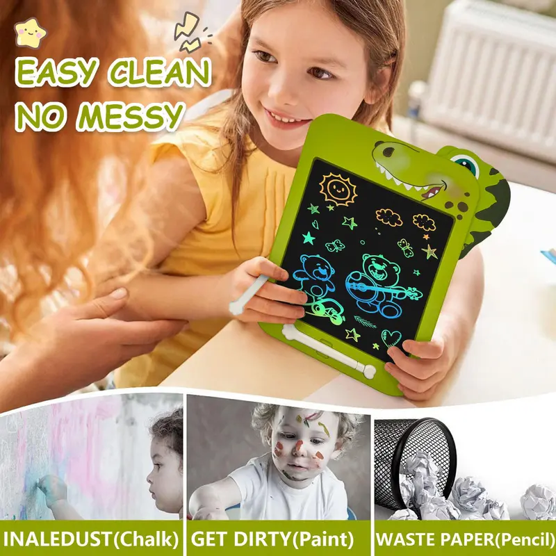 Dinosaur Design LCD Writing Tablet, 1 Count Colorful Screen Drawing Board, Educational Toy for Boys & Girls, Best Birthday Gift 6