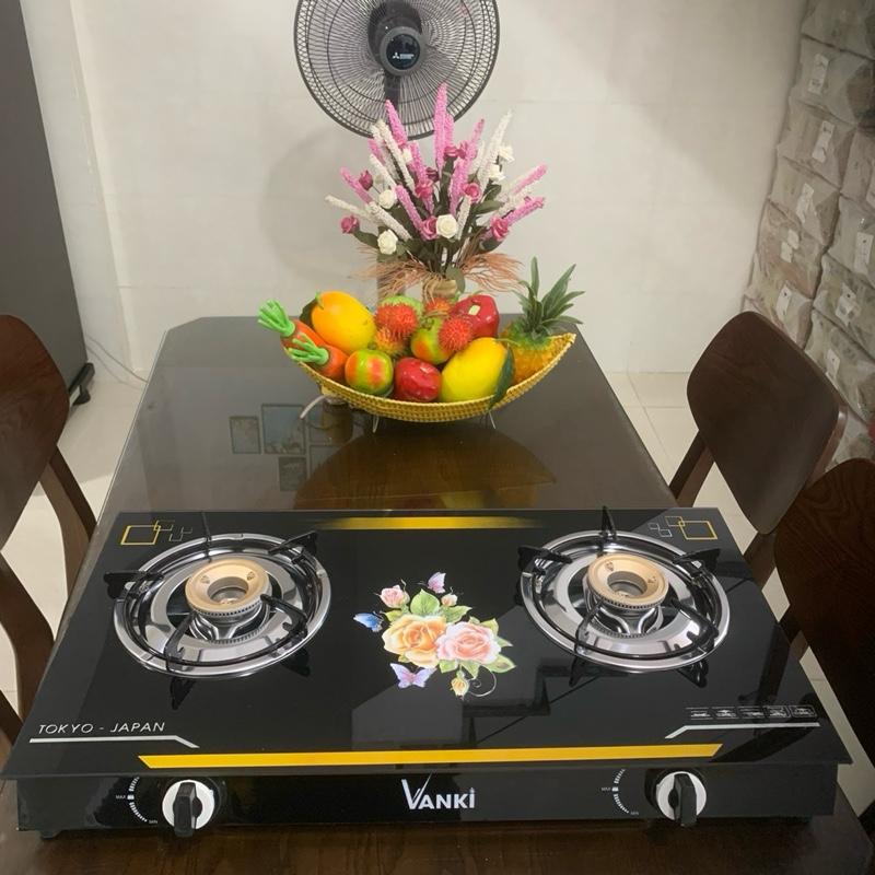 Bếp gas đôi vanki kính cường lực cao việt nhật 2