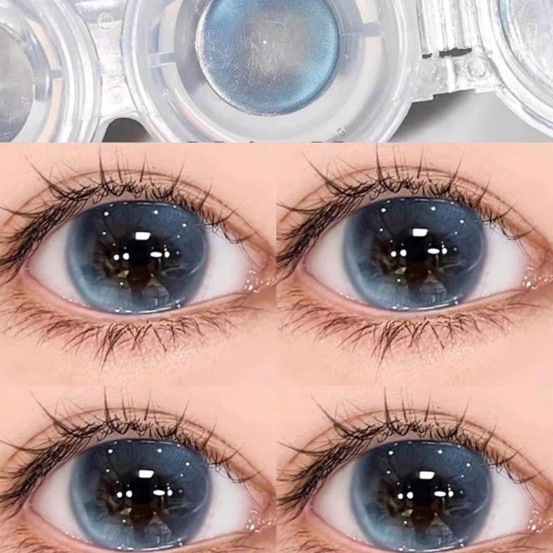 Lens Cận & 0 độ - Kính áp tròng xanh dương douyin 2 chiều không gây lác mắt giãn bé Venus blue -14,5mm