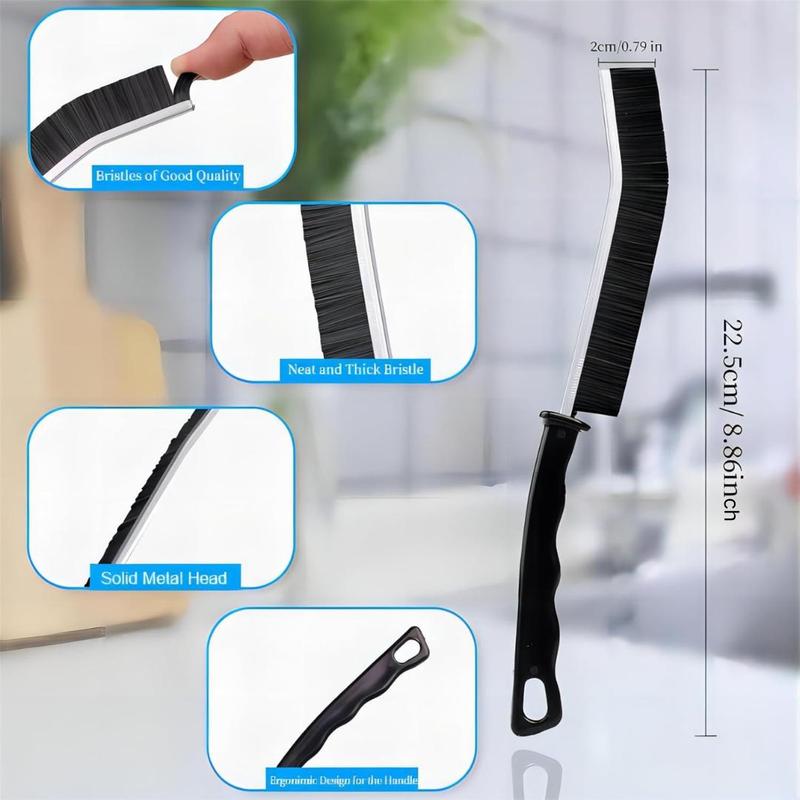 Product Introduction of Crevice Cleaning Brush, 5 Counts Multifunctional Hard Bristle Gap Brush, Household Kitchen Tiles Window Crevice Cleaning Tool 1