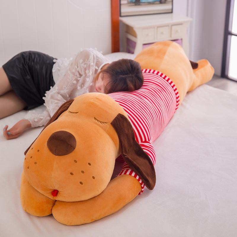 Búp Bê Chó Con Nằm Sọc 4558, Chó Số Lượng Lớn Dễ Thương, Gối Dài, Búp Bê Bé Gái, Quà Tặng Sáng Tạo, Đồ Chơi Nhồi Bông, Bộ Quà Tặng Nhiều Màu Bán Buôn Thú Nhồi Bông Thú Bông Toy Phát Nhạc