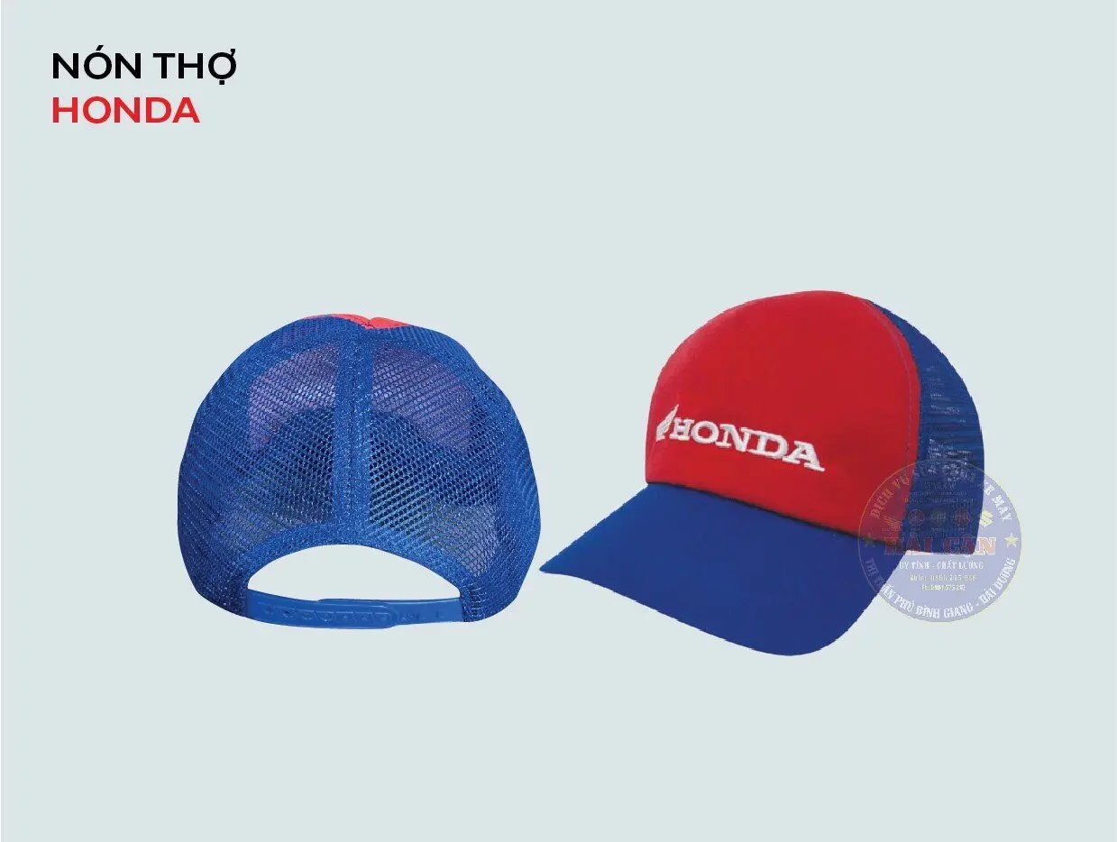 Nón Honda Thợ – Chất Liệu Vải Teijin Nhật Phối Lưới