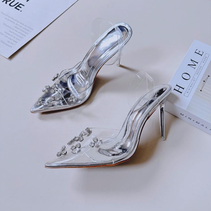Product Introduction of LOVIIECORNER GIÀY CAO GÓT MŨI NHỌN SLINGBACK - FORM BÉ - GUỐC NỮ QUAI TRONG ĐÍNH ĐÁ SANG TRỌNG GÓT ĐŨA 9 PHÂN - G240870 4