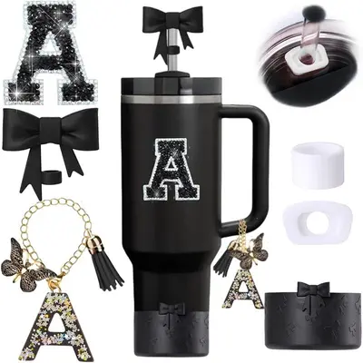 Stanley Cup Accessories Set - Straw Cover, Handle Strap, Boot & Charms For 30oz & 40oz Tumblers