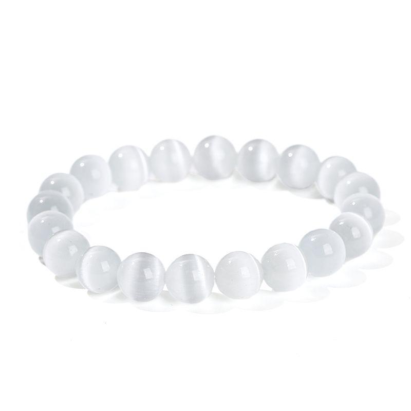 Product Introduction of [4402 People Praise] Korean Style Handmade Good-looking White Opal Simple Bracelet Bracelet Women's Light Luxury Fashion All-Match for Student Crystal Bracelet 16