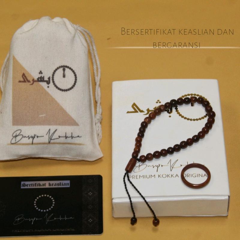 PREMIUM !! Gelang Tasbih 33 Bulat Asli Kokka 100% 1