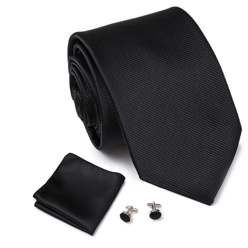 Product Introduction of Bộ Khuy Măng Sét Khăn Tay Bỏ Túi Cà Vạt, 3 Cái / bộ, Bao Gồm 1 Cà Vạt, 1 Khăn Tay Và 1 Cặp Khuy Măng Sét, Thích Hợp Cho Áo Sơ Mi Công Sở Trang Trọng, Tiệc Cưới Và Các Dịp Trang Trọng Khác, Quà Tặng Phụ Kiện Nam 12