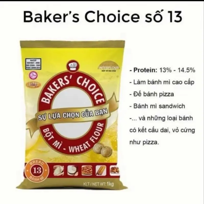 Bột làm bánh bông lan đa dụng Bakers Choice số 8 , Bakers Choice số 13 , bột làm bánh bông lan 0