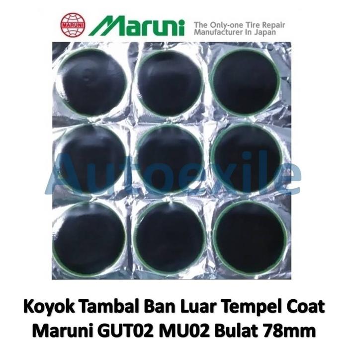 Gambar Koyok Tambal Ban Luar Tire Patch Maruni GUT-02 MU-02 Bulat 78mm 9buah Tip Top GUT02 MU02 Tanpa Masak Made in Japan - Hitam Hijau dari Autoexile Kota Medan Tokopedia
