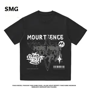 Mourteence Boxy Shirt Hitam Atasan Dewasa Kaos Baju Wanita Oblong Distro Pria baju  crop  top  cowok