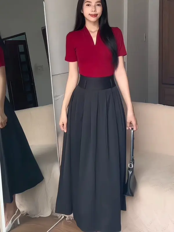Chân váy xòe dáng dài 90cm,phong cách hàn quốc (có túi và không kèm đai) Nữ | BigBuy360 - bigbuy360.vn Chân váy xòe dáng dài 90cm,phong cách hàn quốc (có túi và không kèm đai) Nữ | BigBuy360 - bigbuy360.vn