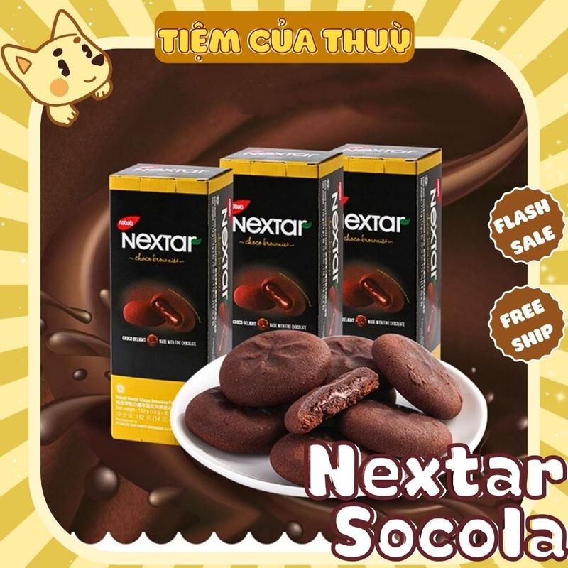 Bánh Mì Nextar Nabati Socola Hộp 112G - 8 Cái Bánh Nabati Nextar Socola Chảy Tiệm ăn vặt Thuỳ Bùi