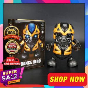 Internet Celebrity Electric Dancing Robot Toy Singing with Lights Spider-Man Hulk Bumblebee Figurine Children's Boys Girls Toy Gift