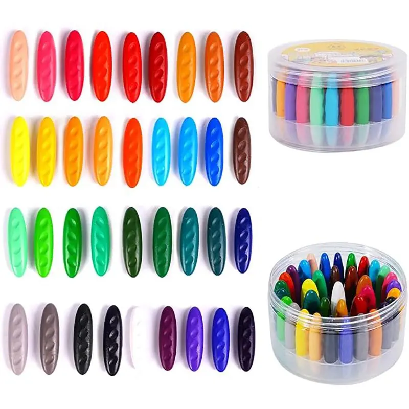 Washable Crayon Set, 12/24/36pcs/set Colorful Non-toxic Crayon, Art Supplies for Students, Painting Supplies for Home School Office