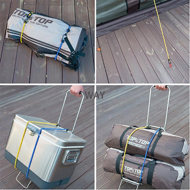Dây Sốc Bungee Đàn Hồi, Chịu Lực, Có Chiều Dài 1m / 1.5m / 2M, Dây Đeo, Móc Nhựa Co Giãn, Thích Hợp Cho Ô Tô, Hành Lý, Lều, Kayak, Thuyền, Cano, Xe Đạp, Dây Buộc 5