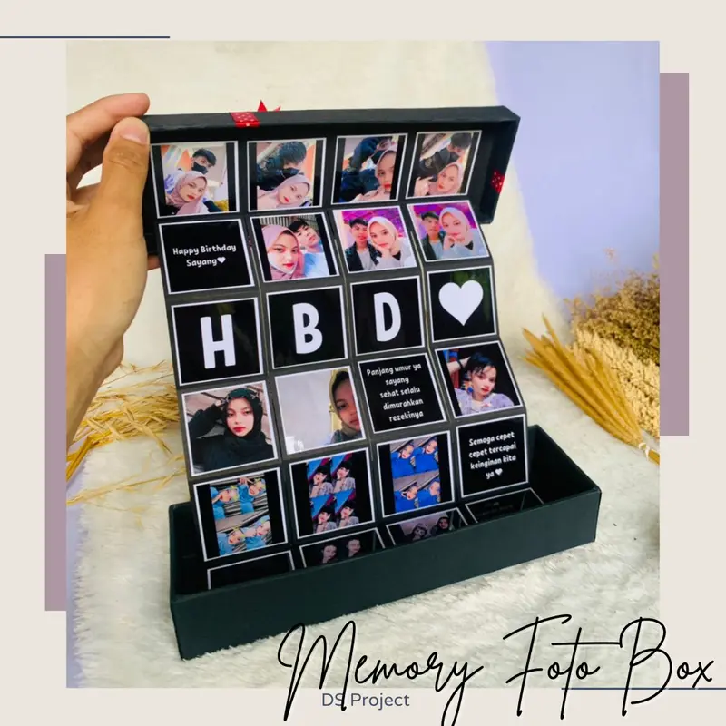 Memory Foto Box Foto Custom Buat Kado PAcar / Sahabat / Bestie Ulang Tahun / Anniversary 1