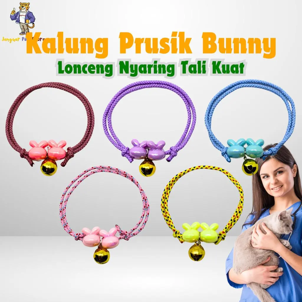 PRUSIK LONCENG KALUNG KUCING KALUNG LONCENG KUCING AKSESORIS KUCING FASHION KUCING PENANDA KUCING