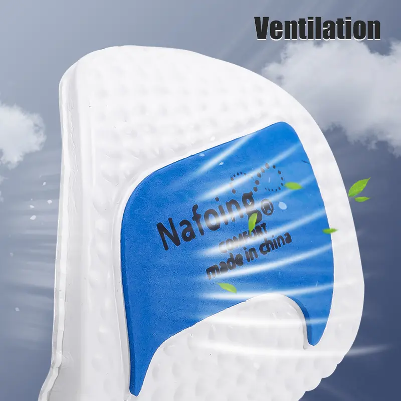 Đệm lót giày bằng Memory Foam, 4D, Thích hợp cho thể thao, Đế lót giày hấp thụ sốc, Đệm chạy, thoáng khí, có độn gót chân, Chèn chân 5