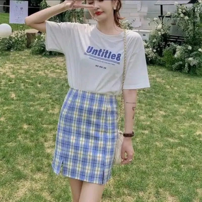 Ken Grosir rok aline motif kotak tartan 2