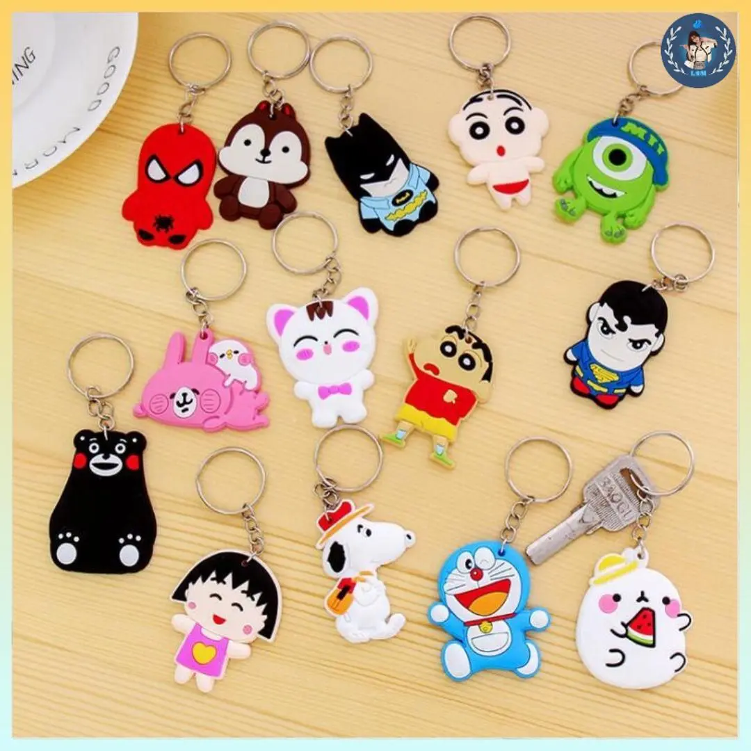 💥[PK01] Một MÓC KHÓA nhựa dẻo hoạt hình dễ thương nhiều mẫu mã may mắn - L2M ( Móc Chìa Khoá ) 【 hoa hồng 】