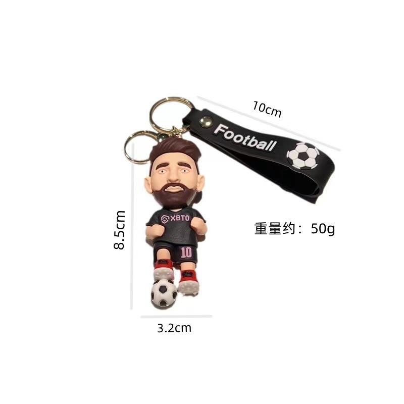 Product Introduction of No.10 football star keychain, cartoon Messi doll pendant, ornament bag, car keychain, gift 4