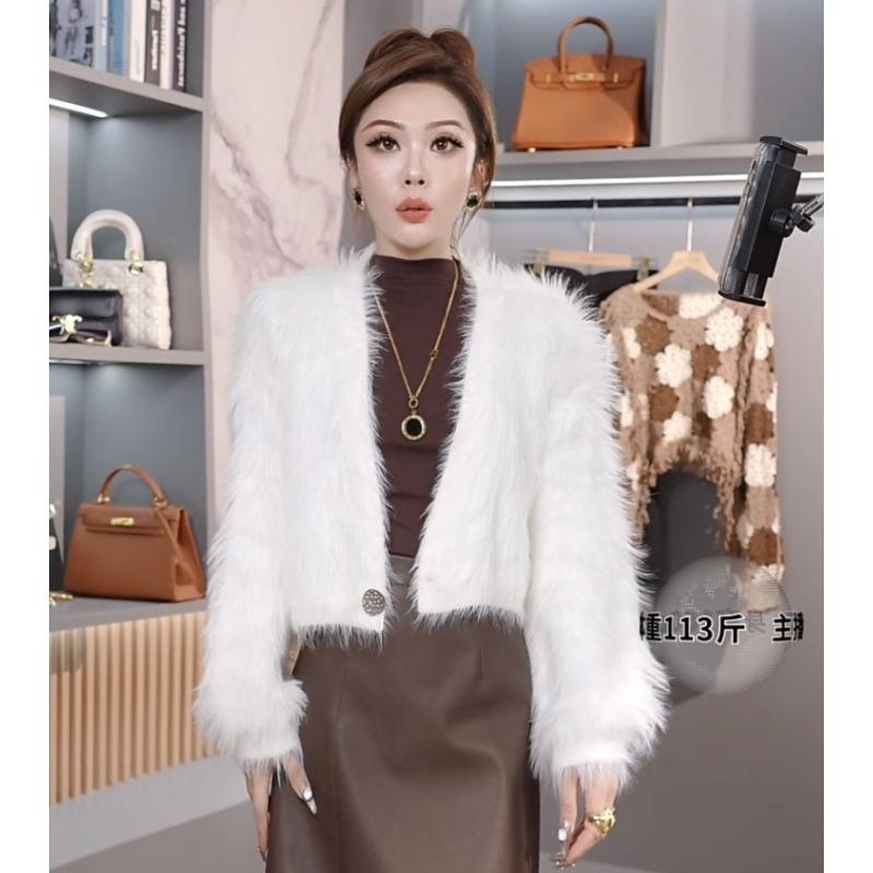 2024 Autumn and Winter New High-End Popular One-Button Short Woolen Coat for Women Fashionable Stylish All-Match Long Sleeve Fashion 0