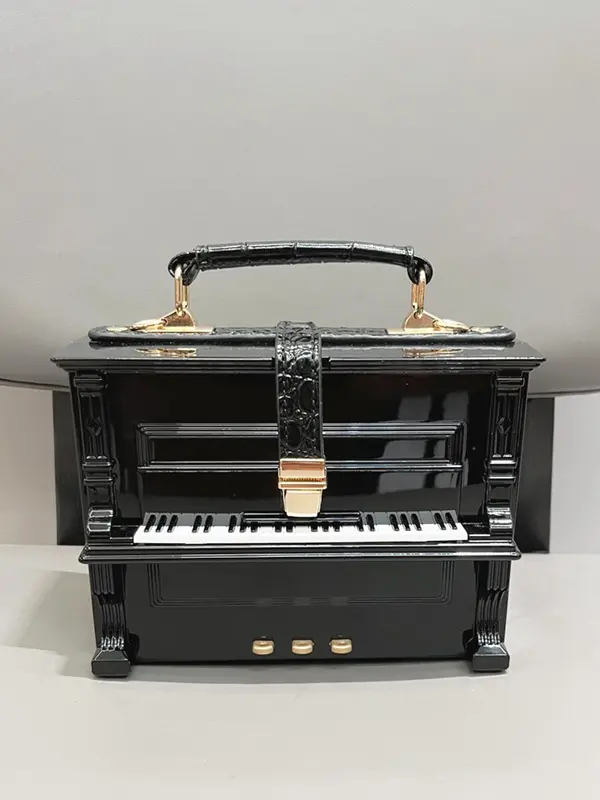Women's Cute Piano Design Handbag, Trendy Novelty Creative Handbag, Fashionable Handbag for Banquet & Party & Daily Use for Women & Girls Unique Purse 3