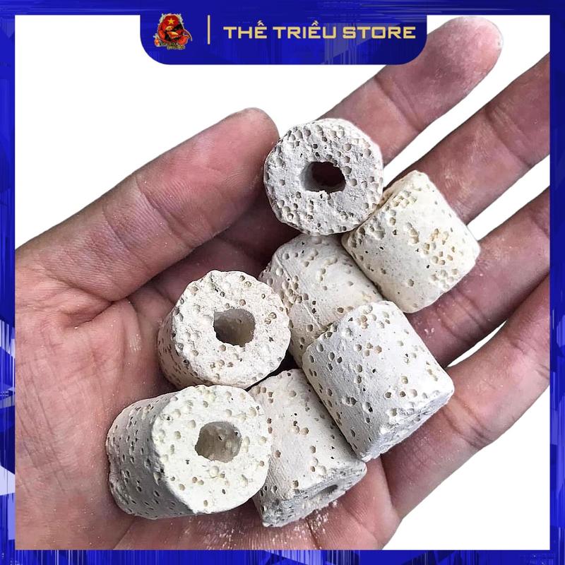 Sứ viên trắng - Sứ nhẫn trắng.  Lọc nước cho hồ cá ( Giá thể chứa vi sinh làm trong nước )