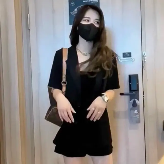 SÉT VEST ĐÙI 3 MÓN DÂY KÉO THẬT M33 Áo Nữ Thun Quần Women Nhung Voi