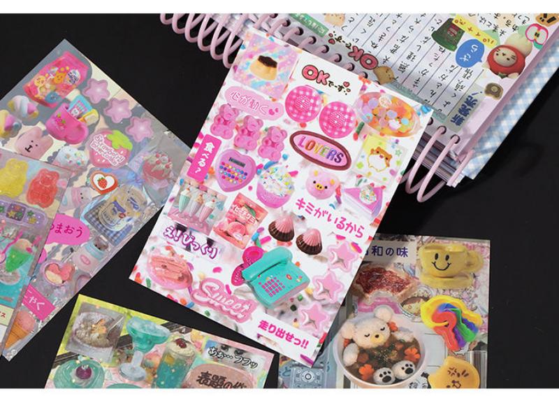 Product Introduction of Sách Nhãn Dán Cắt Khuôn Chủ Đề Bộ Nhớ Lãng Mạn, Phiên Bản Nhật Bản, Phong Cách Truyện Tranh Dễ Thương Sớm Cổ Đại, Vật Liệu Tự Làm Tài Khoản Tay, Nhãn Dán Đồ Trang Trí, Năm 2024 26