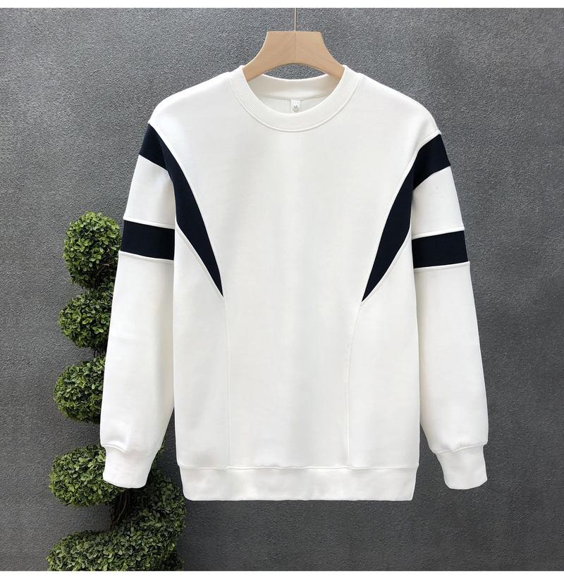 Product Introduction of Men's Sweater Spring and Autumn New Fashion Casual Round Neck Pullover Shirt Temperament Slim and Simple Trendy Top 4