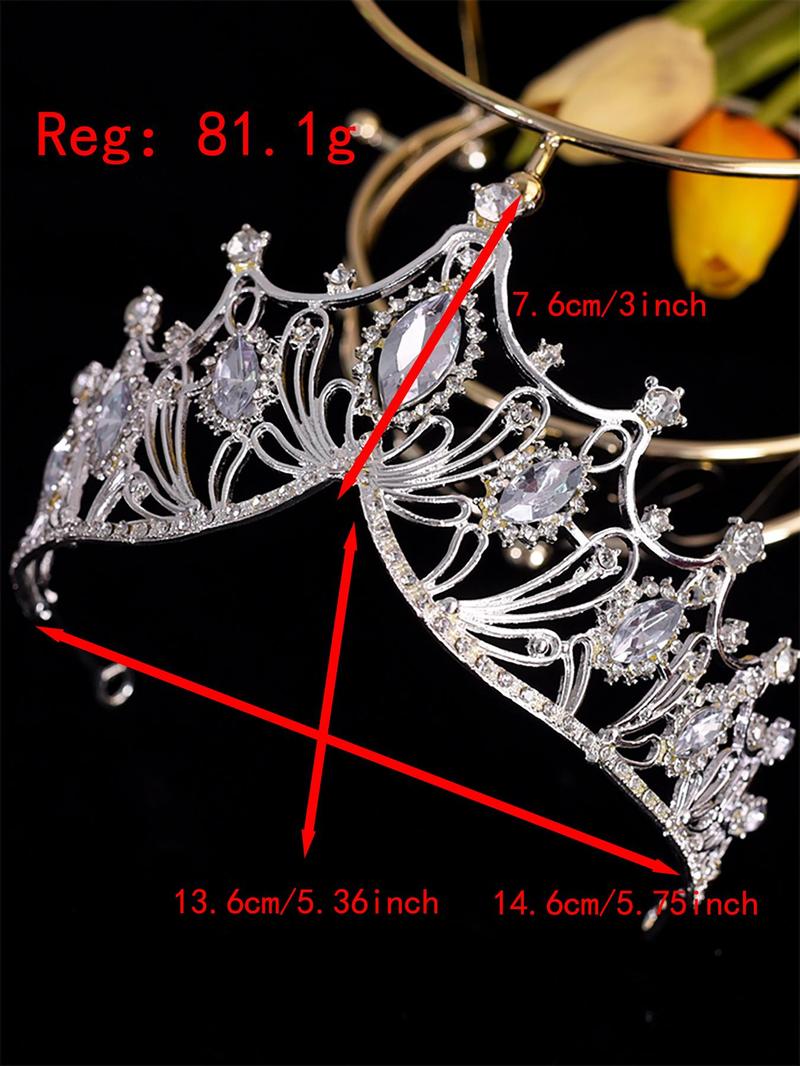 Product Introduction of Baroque Style Crown Tiara, Vintage Style Crown Tiara for Wedding Bridal Party Formal Occasions, Fashion Hair Accessories for Women 1