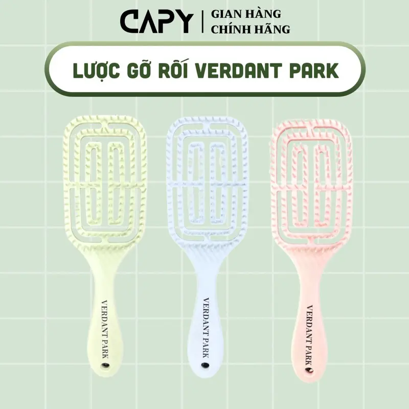 Lược gỡ rối tạo kiểu VERDANT PARK, lược chải tóc tạo phồng chống tĩnh điện sấy tạo kiểu salon 0
