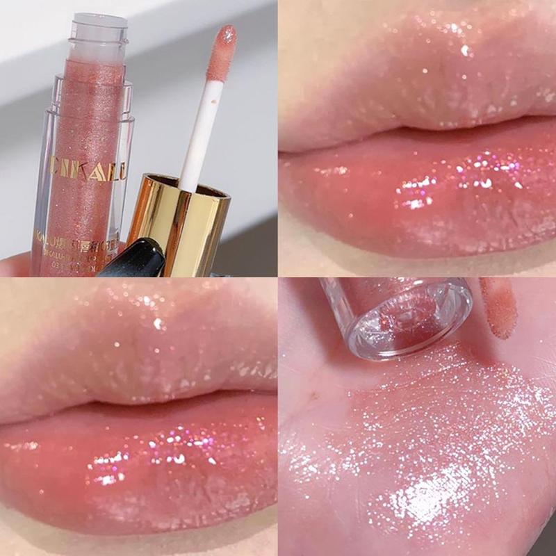 DIKALU Sparkling Lip Glaze Mirror Lip Glaze Fine Glitter Lip Gloss Transparent Lip Gloss Water Gloss Lipstick 5
