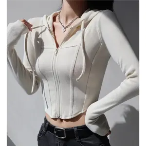 Grania Premium High Quality Hoodie zipper Crop Wanita Kekinian Fashion Outfit Korean Style
