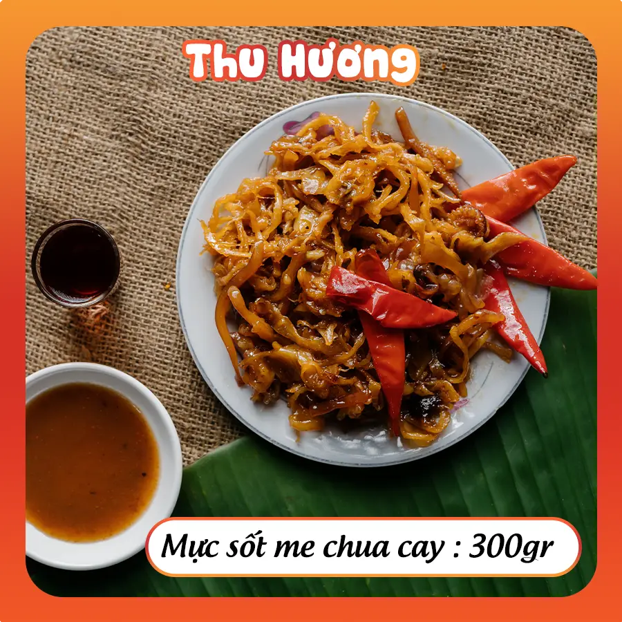 Mực sốt me chua cay ( bịch 300gram ) Food