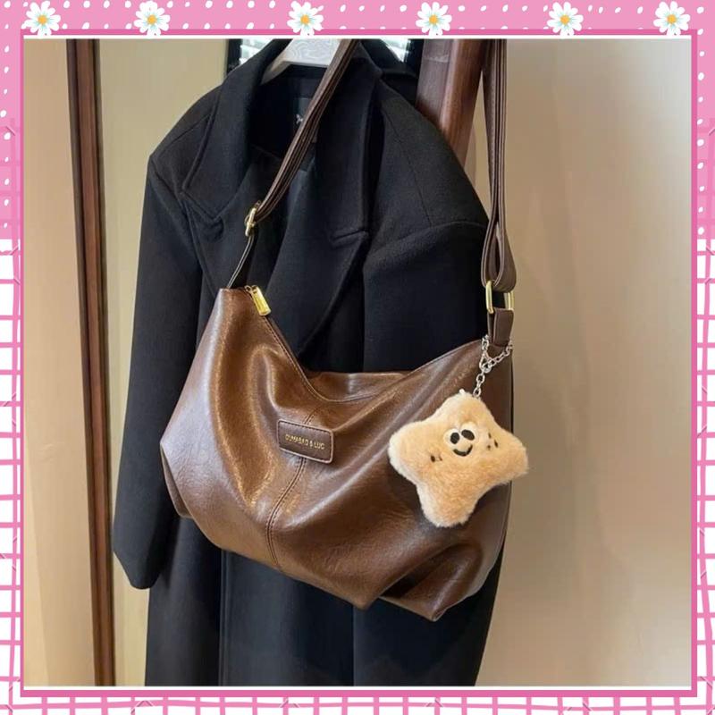 Túi Xách Da Mềm Túi Tote Da Size Lớn 35cm Đi Học Đi Làm Đựng Sách Vở A4 Tặng Kèm Móc Gấu (tuỳ từng lô) BHOL68 002