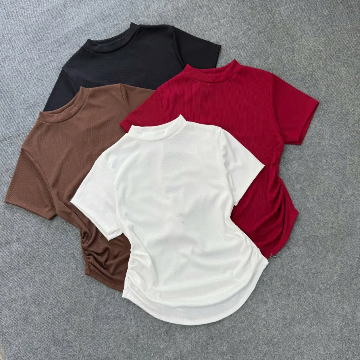 áo thun bigsize ( KHÔNG KÈM VÁY)  tăm qc mềm mại mix váy jean tenis xinh xắn cho nữ chubby từ 58kg đến 92kg CỔ cao Women G259