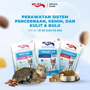 [NEW] Mr. Vet – Dry cat food Mr.Vet E1 50g E2 50g, and E3 50g with a new improved formula superior to the previous version