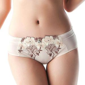 2pcs Embroidered Underwear Chinese Style Embroidered Floral Pattern Women's Underwear Suitable for Weight Within 60kg