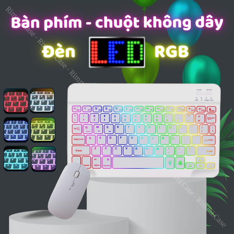 KHÔNG HỖ TRỢ CHƠI GAME Bàn Phím Và Chuột Không Dây Bàn Phím Bluetooth có thể Sạc Đèn LED RGB Cho Điện Thoại Máy Tính Bảng Ipad