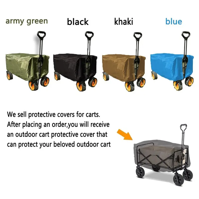 Solid Color Folding Station Wagon Cover (1 Piece), Waterproof Dustproof Camping Cart Protection Cover, Multifunctional Rain Cover For Outdoor 1