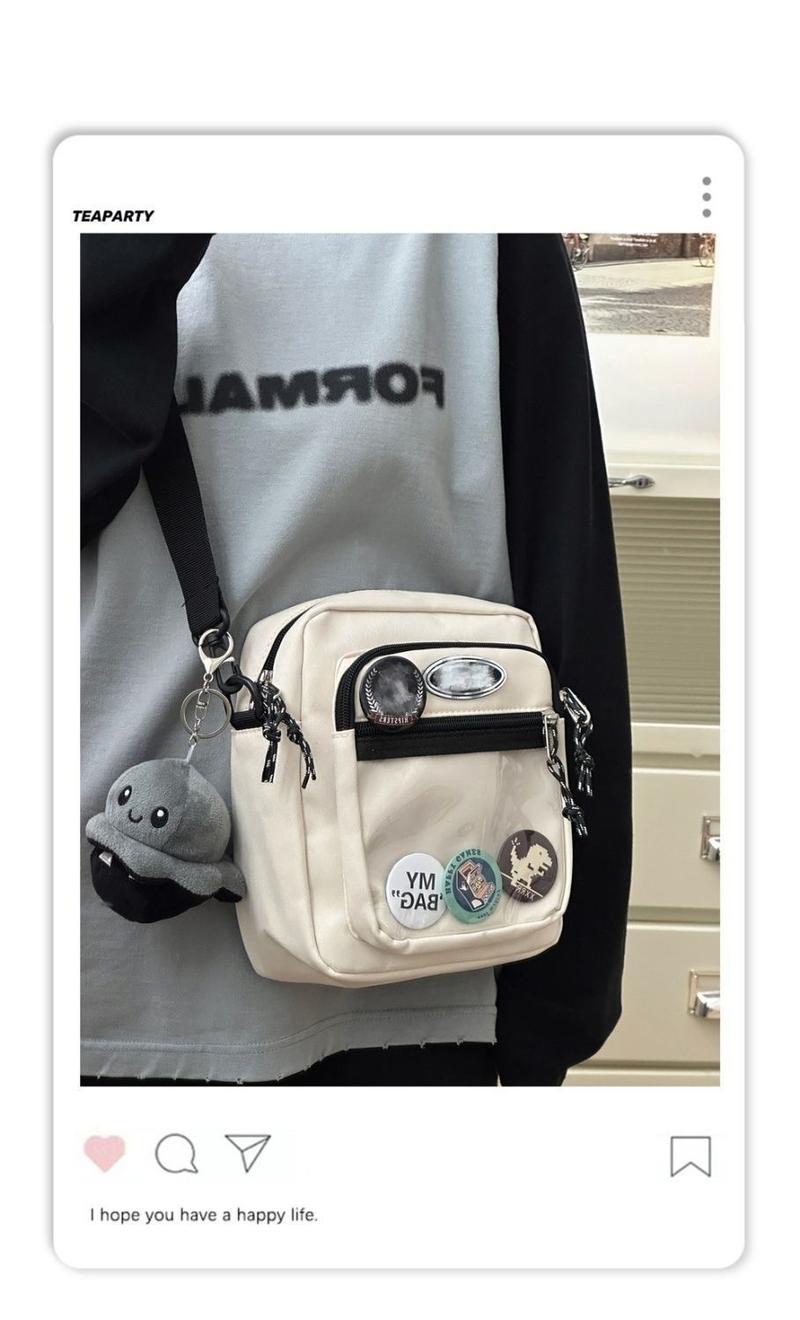 Product Introduction of Túi Đeo Chéo Nam, Thương Hiệu Hợp Xu Hướng Túi Đeo Vai, Phong Cách Instagram, Túi Nhỏ Thích Hợp Cho Nữ Sinh, Ba Lô, Thường Ngày Và Ngầu, Có Thể Mang Theo Điện Thoại Di Động, Năm 2024 Bag 1