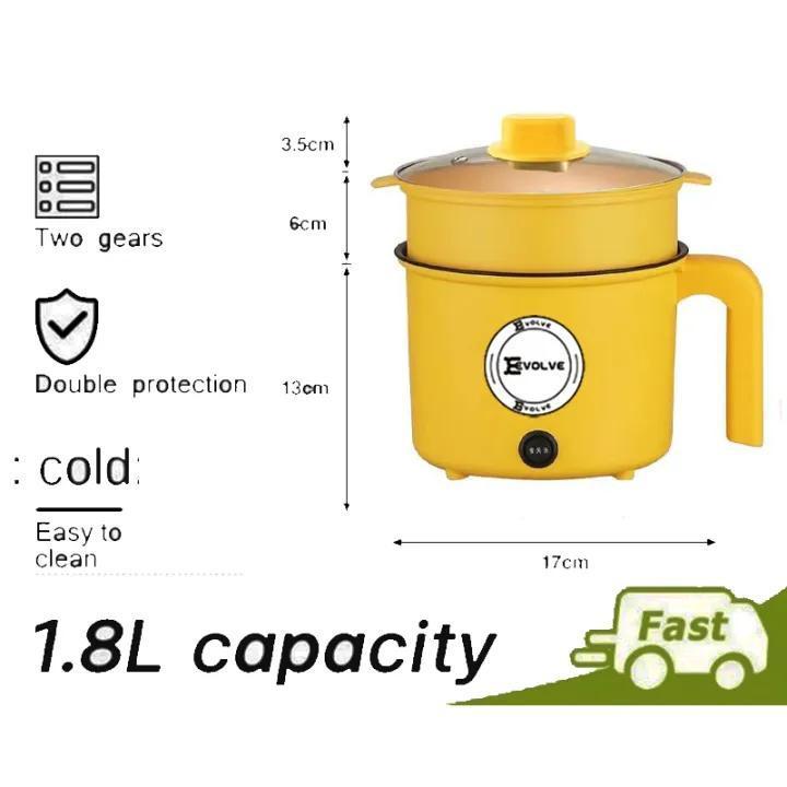 EVOLVE Electric Mini Rice Cooker - 1.8L Capacity, Non-Stick Inner ...