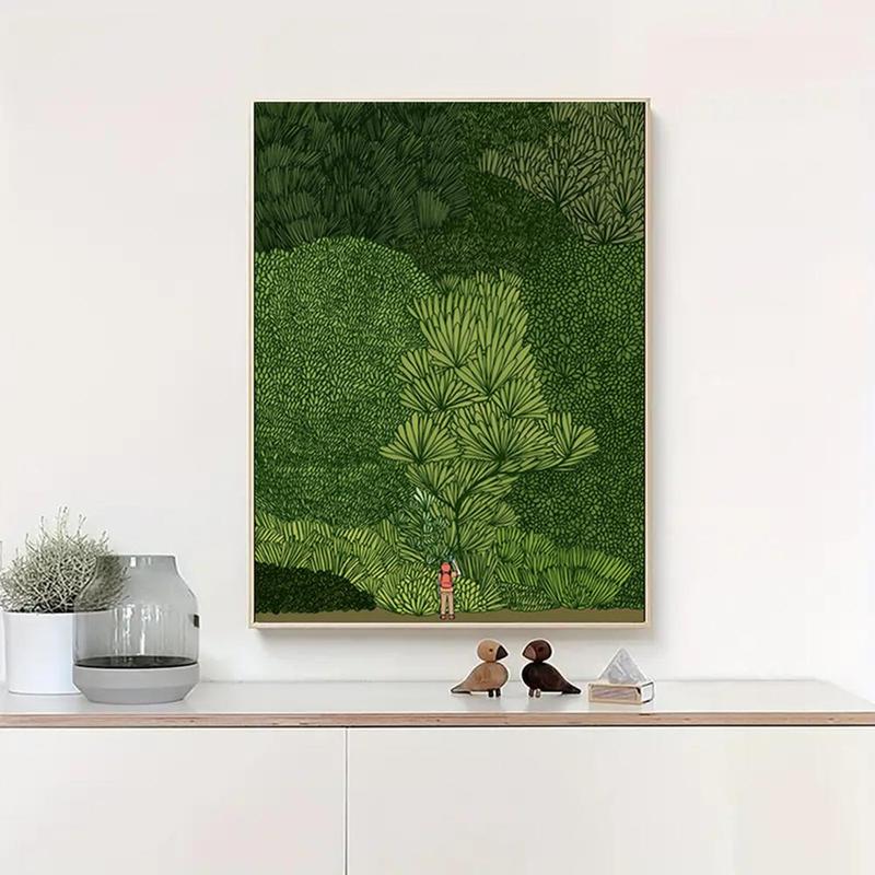 Product Introduction of Jungle Landscape Pattern Unframed Painting, 1 Count Modern Exquisite Natural Canvas Wall Art, Modern Wall Art for Home Living Room Bedroom Office Decor 14