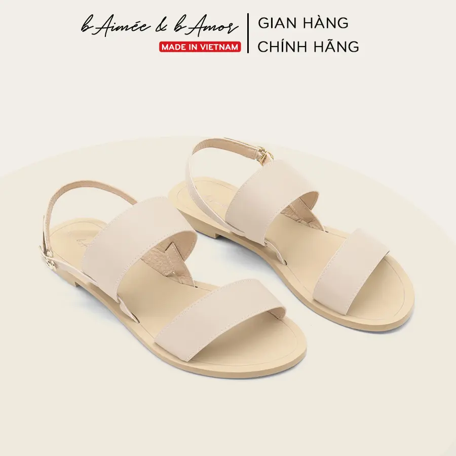 Sandal nữ đế bệt quai hậu đi biển quai ngang thời trang bAimée & bAmor - MS1780
