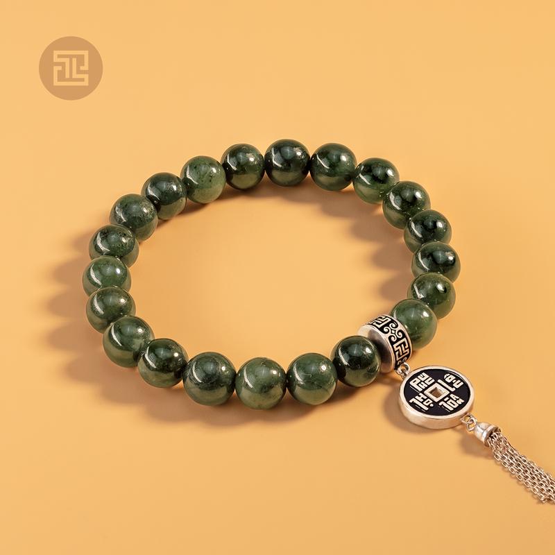 Vòng Tay Cẩm Thạch Xanh 7,5 Li (Mộc - Hỏa)