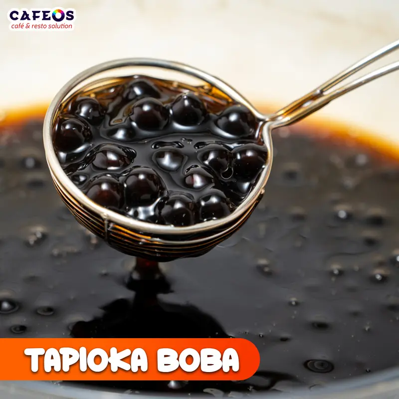 [Cafeos.id] Tapioka Pearl Boba/Bubble tea/ Original Boba tea Kemasan 1 Kg Minuman Drink 2