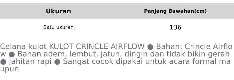 Product Introduction of celana kulot crincle cewek Santai Mini Polos Panjang 0